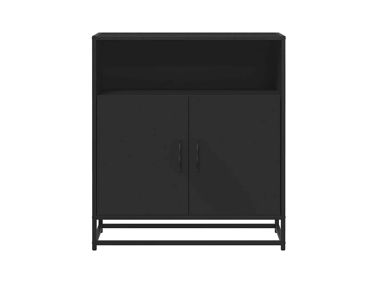 Buffet noir 68x35x76 cm bois d'ingénierie