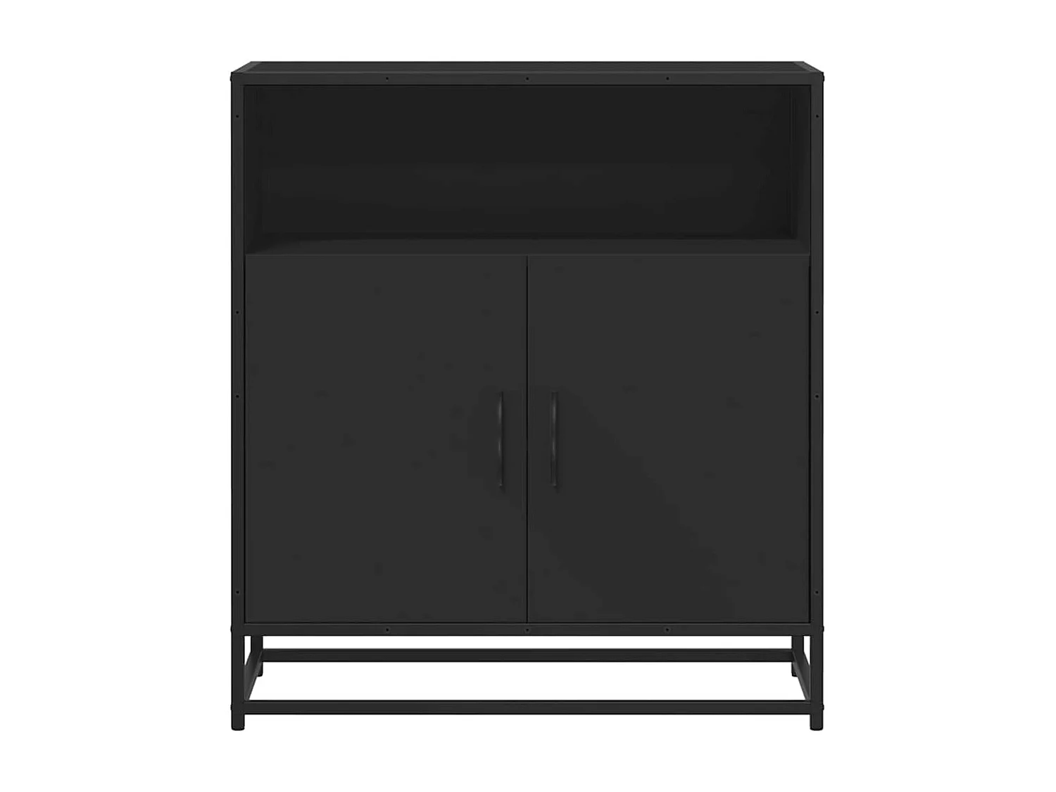 Buffet noir 68x35x76 cm bois d'ingénierie