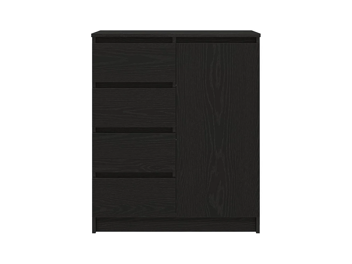 Buffet avec tiroirs chêne noir 71x35x84 cm bois d'ingénierie