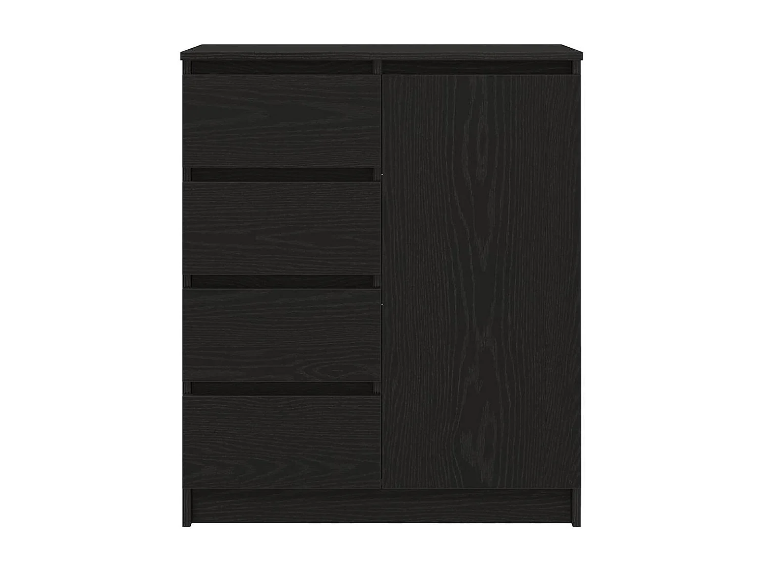 Buffet avec tiroirs chêne noir 71x35x84 cm bois d'ingénierie