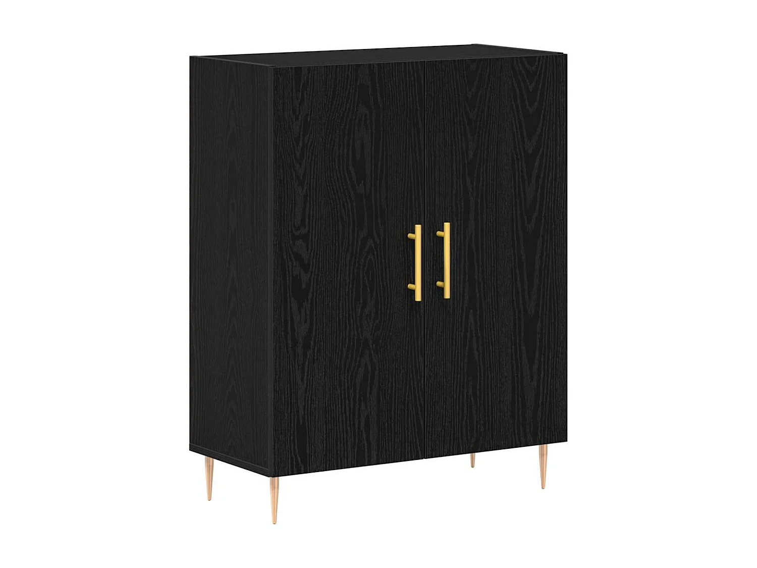 Highboard Chêne Noir 69,5x34x180 cm Bois reconstitué
