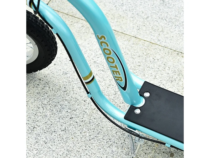 Trottinette enfant réglable en hauteur, 12 pouces avec pneus air, acier, bleu clair (120x58x85-95cm)