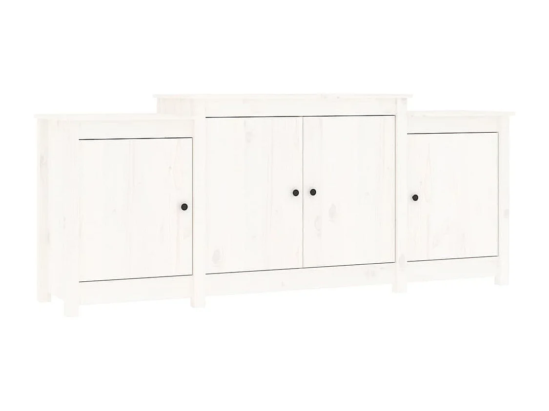 Buffet Blanc 164x37x68 cm Bois massif de pin