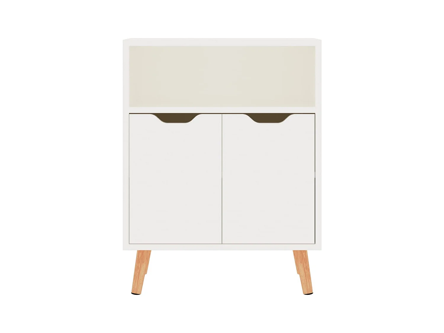 Buffet blanc brillant 60x30x72 cm bois d'ingénierie