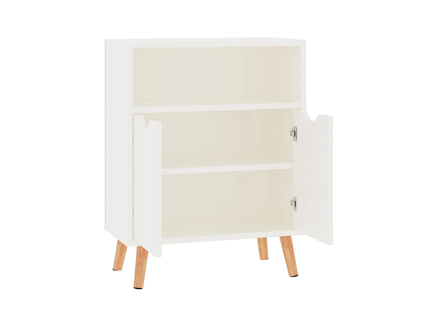 Buffet blanc brillant 60x30x72 cm bois d'ingénierie