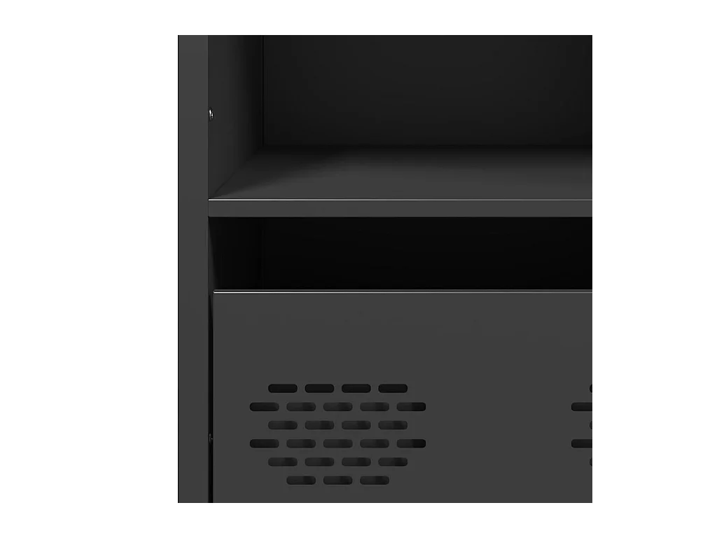 Buffet haut noir 35x39x103,5 cm acier