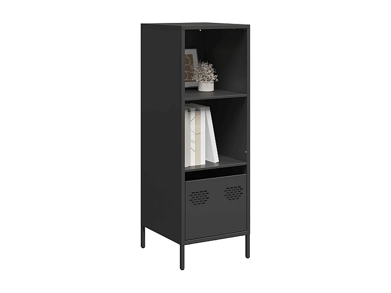 Buffet haut noir 35x39x103,5 cm acier