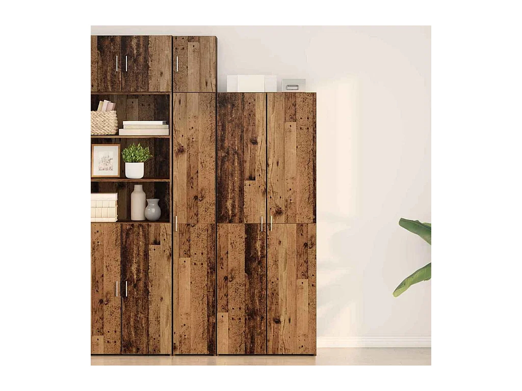 Buffet Bois Ancien 70x42.5x185 cm Bois d'ingénierie