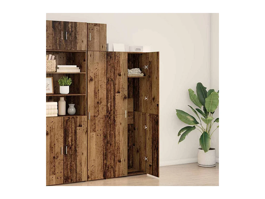 Buffet Bois Ancien 70x42.5x185 cm Bois d'ingénierie