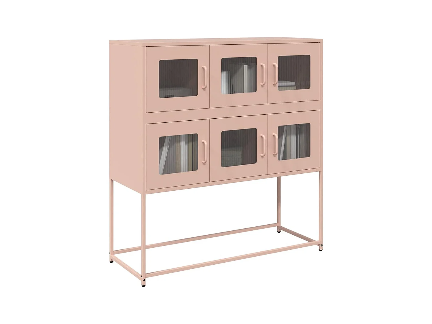 Buffet rose 100,5x39x107 cm acier laminé à froid