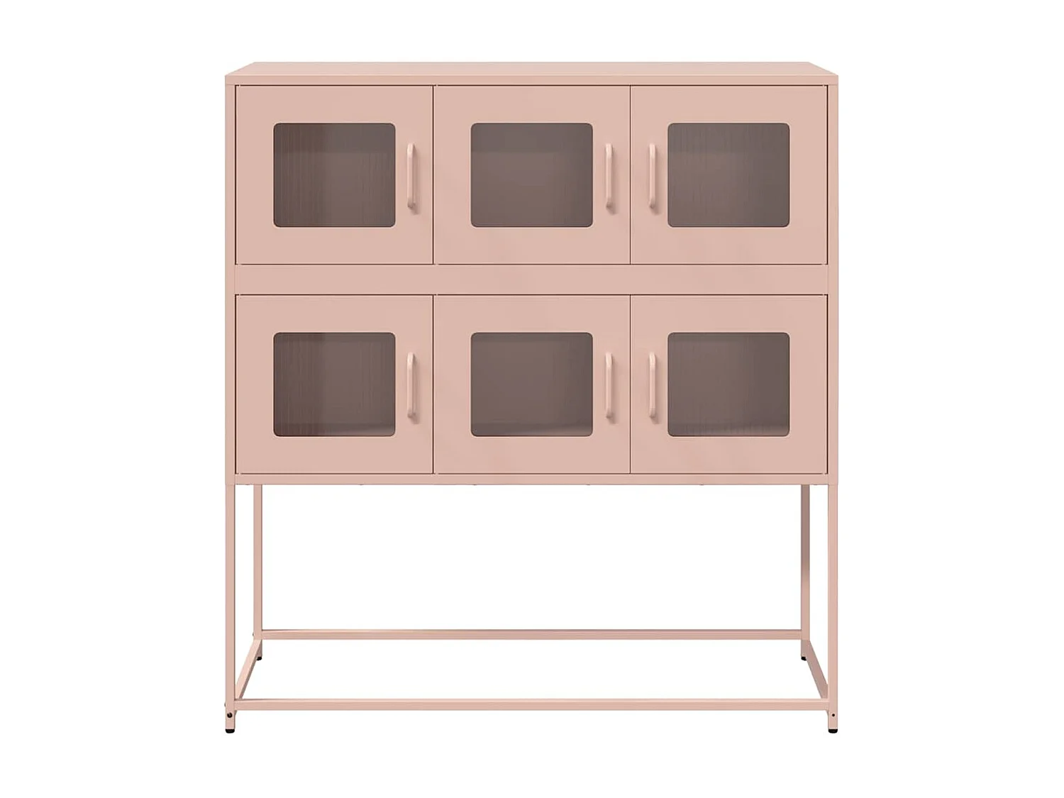 Buffet rose 100,5x39x107 cm acier laminé à froid