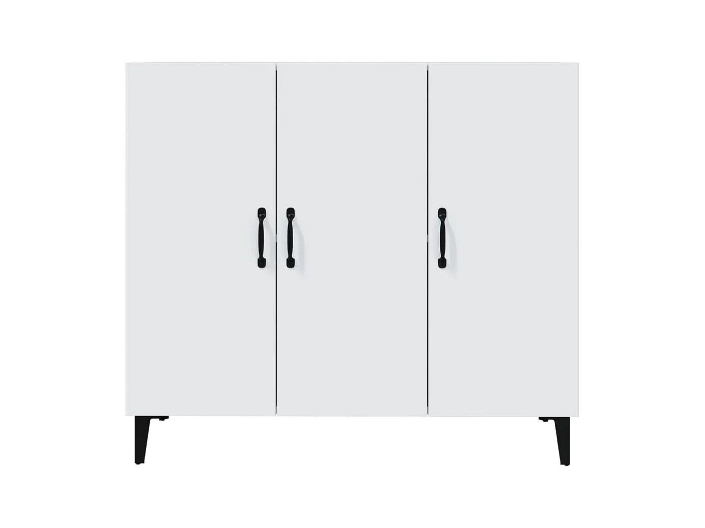 Buffet blanc 90x34x80 cm bois d'ingénierie