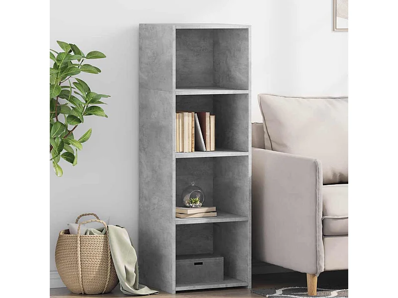 Buffet gris béton 40x41x124 cm bois d'ingénierie