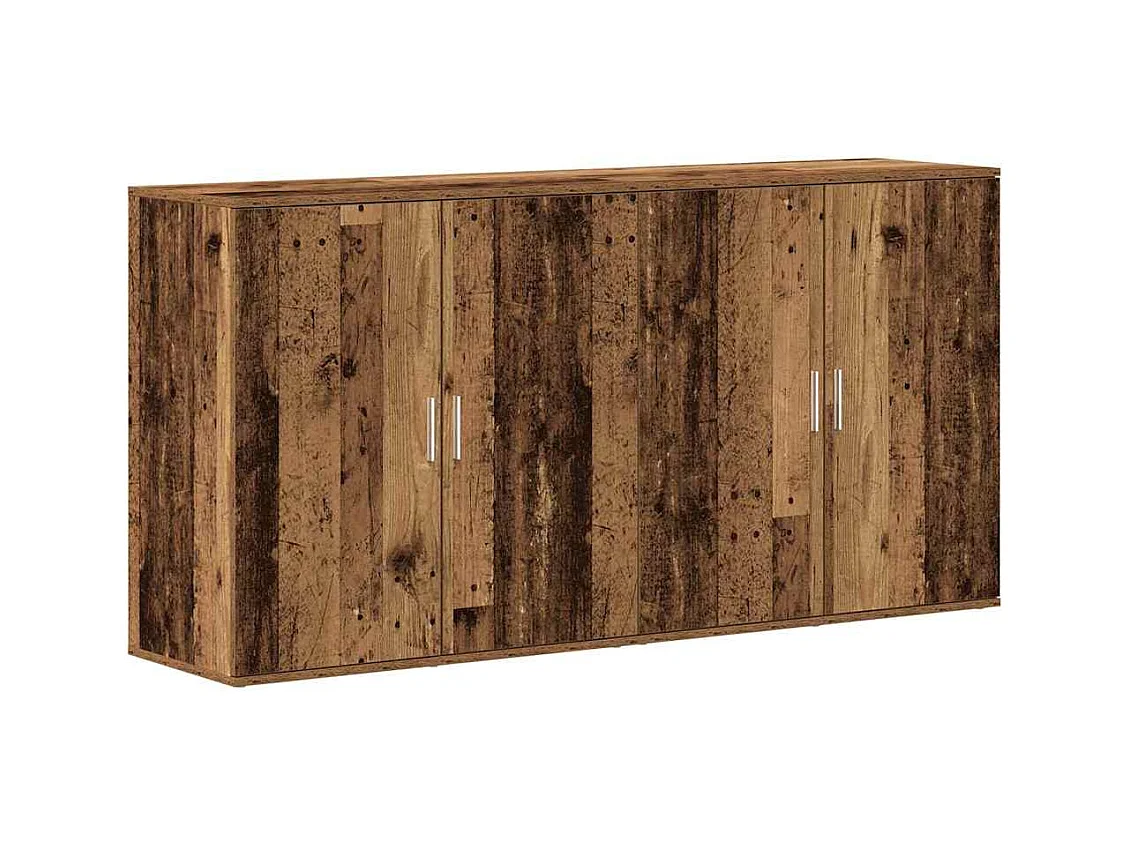 Buffets 2 pcs Bois ancien 79x38x80 cm Bois d'ingénierie