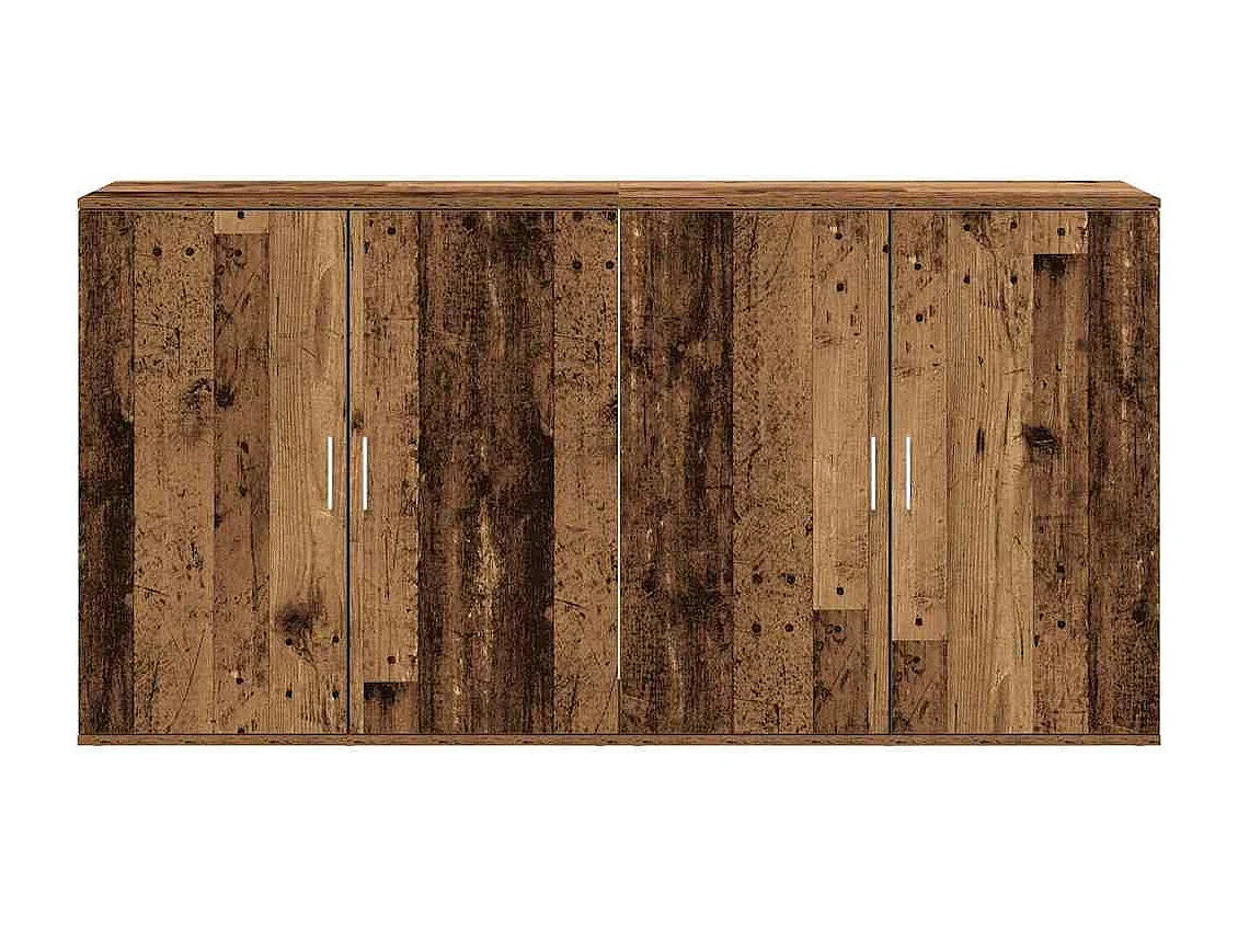 Buffets 2 pcs Bois ancien 79x38x80 cm Bois d'ingénierie