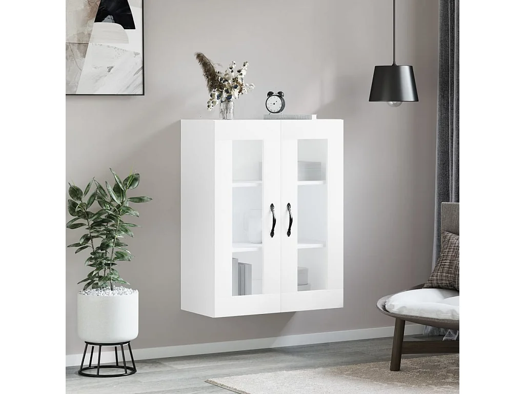 Armoire murale blanc 69,5x34x90 cm bois d'ingénierie