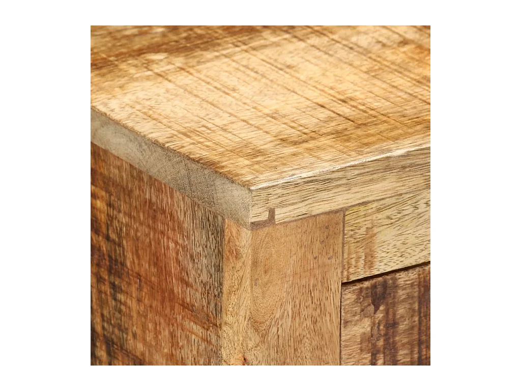 Buffet avec 3 tiroirs 80x30x65 cm bois de manguier brut massif