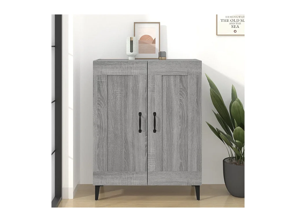 Buffet sonoma gris 69,5x34x90 cm bois d'ingénierie