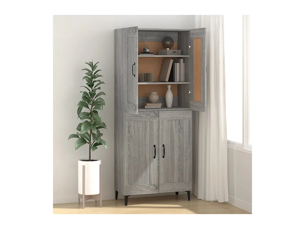 Buffet sonoma gris 69,5x34x90 cm bois d'ingénierie