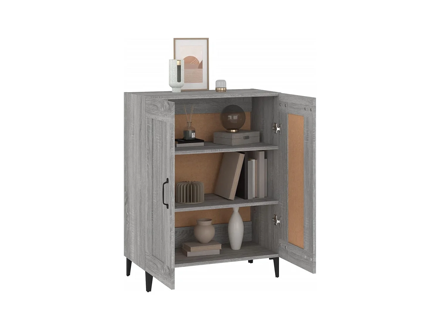 Buffet sonoma gris 69,5x34x90 cm bois d'ingénierie