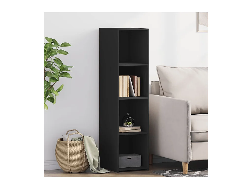 Aparador negro 30x41x124 cm madera contrachapada