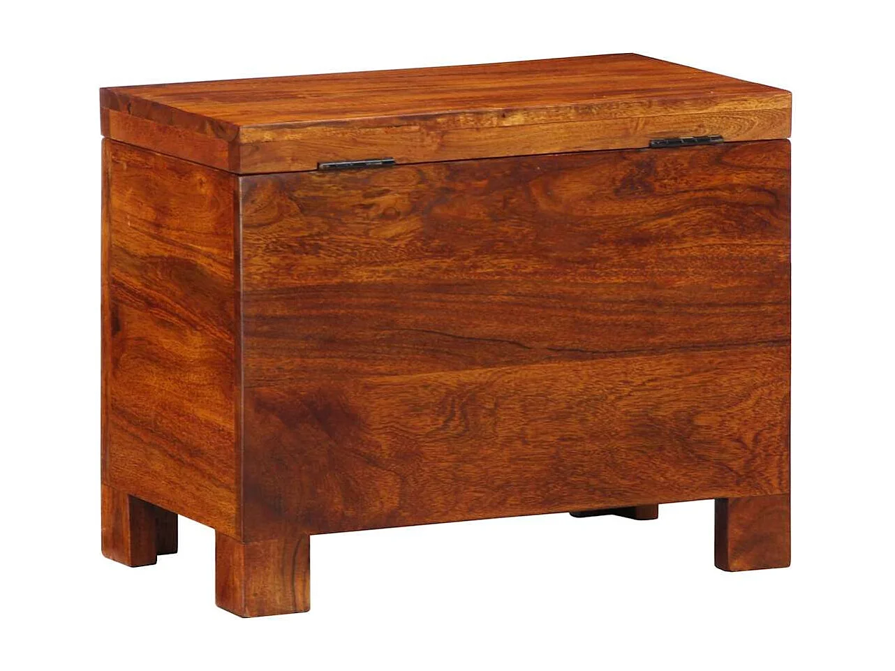 Coffre de rangement Marron miel 50x30x40 cm en bois massif d'acacia