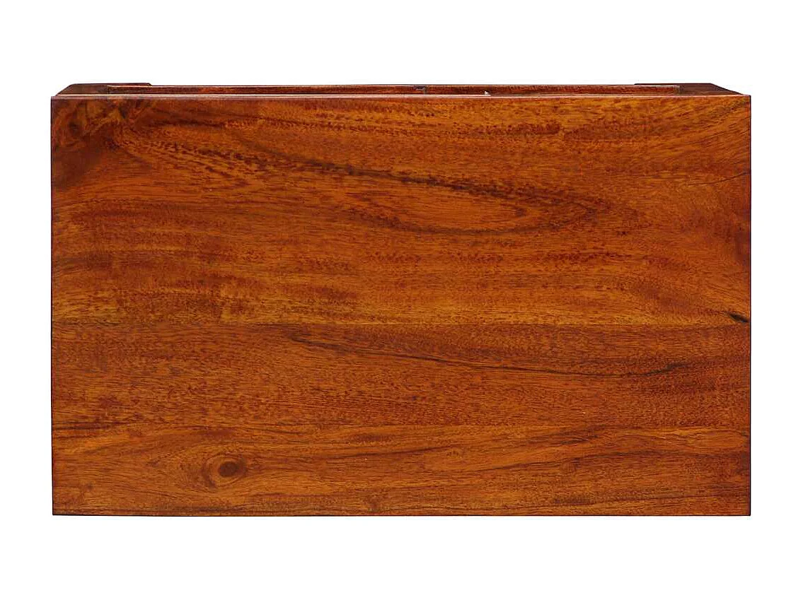 Coffre de rangement Marron miel 50x30x40 cm en bois massif d'acacia