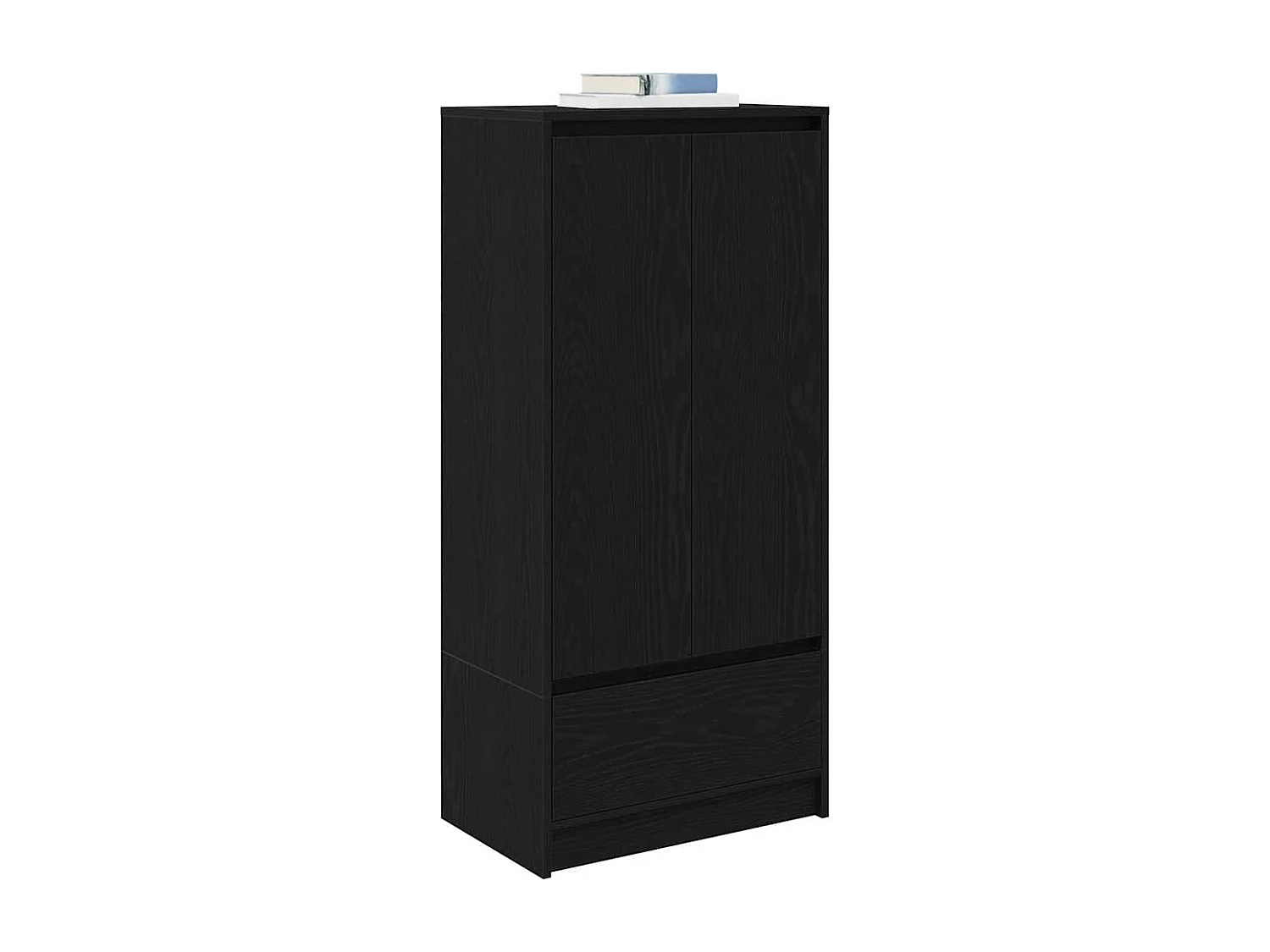Armoire avec tiroir chêne noir 55,5x34x119,5 cm bois ingénierie