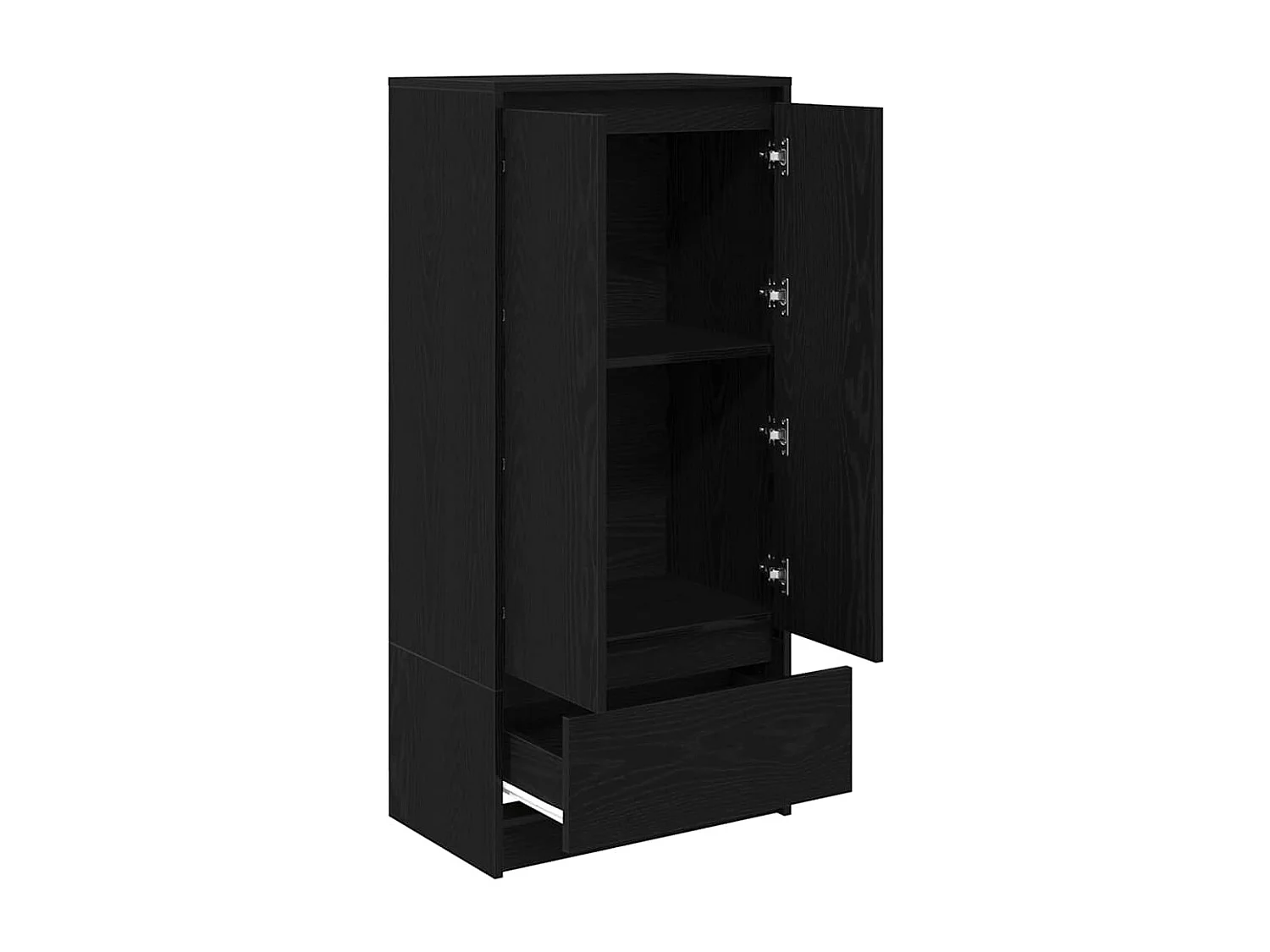 Armoire avec tiroir chêne noir 55,5x34x119,5 cm bois ingénierie