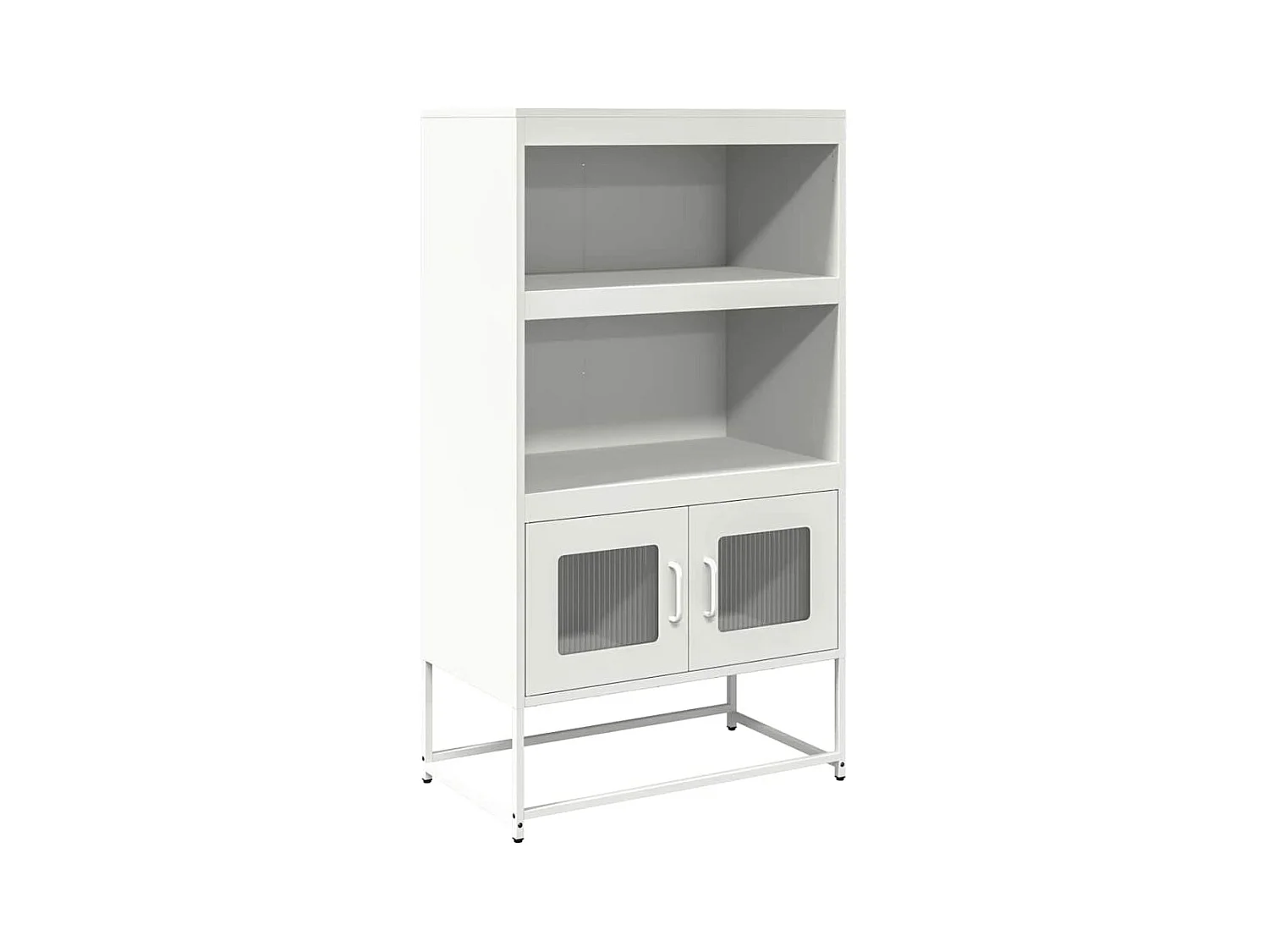 Buffet haut blanc 68x39x123 cm acier