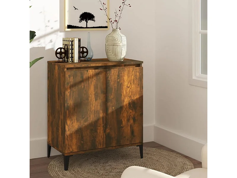 Sideboard aus geräucherter Eiche, 60 x 35 x 70 cm, Holzwerkstoff