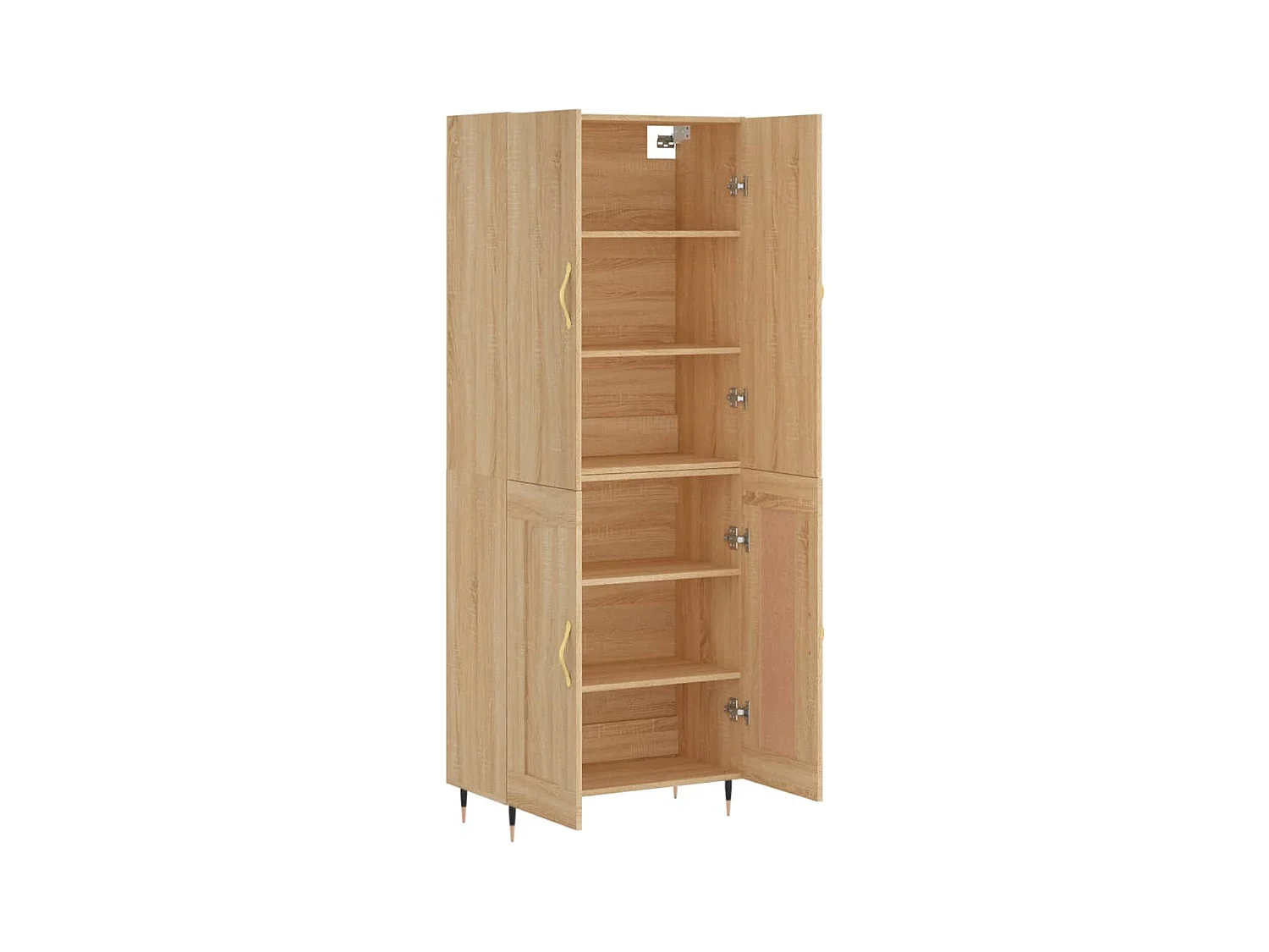 Hoog dressoir Sonoma eiken 69,5x34x180 cm Technisch hout