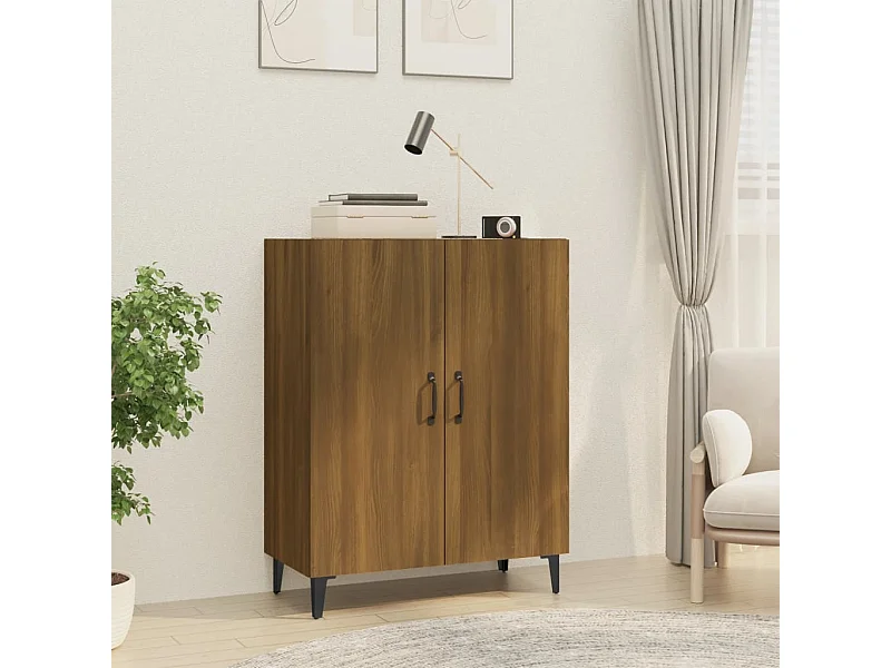 Credenza Rovere Marrone 70x34x90 cm Legno ingegnerizzato