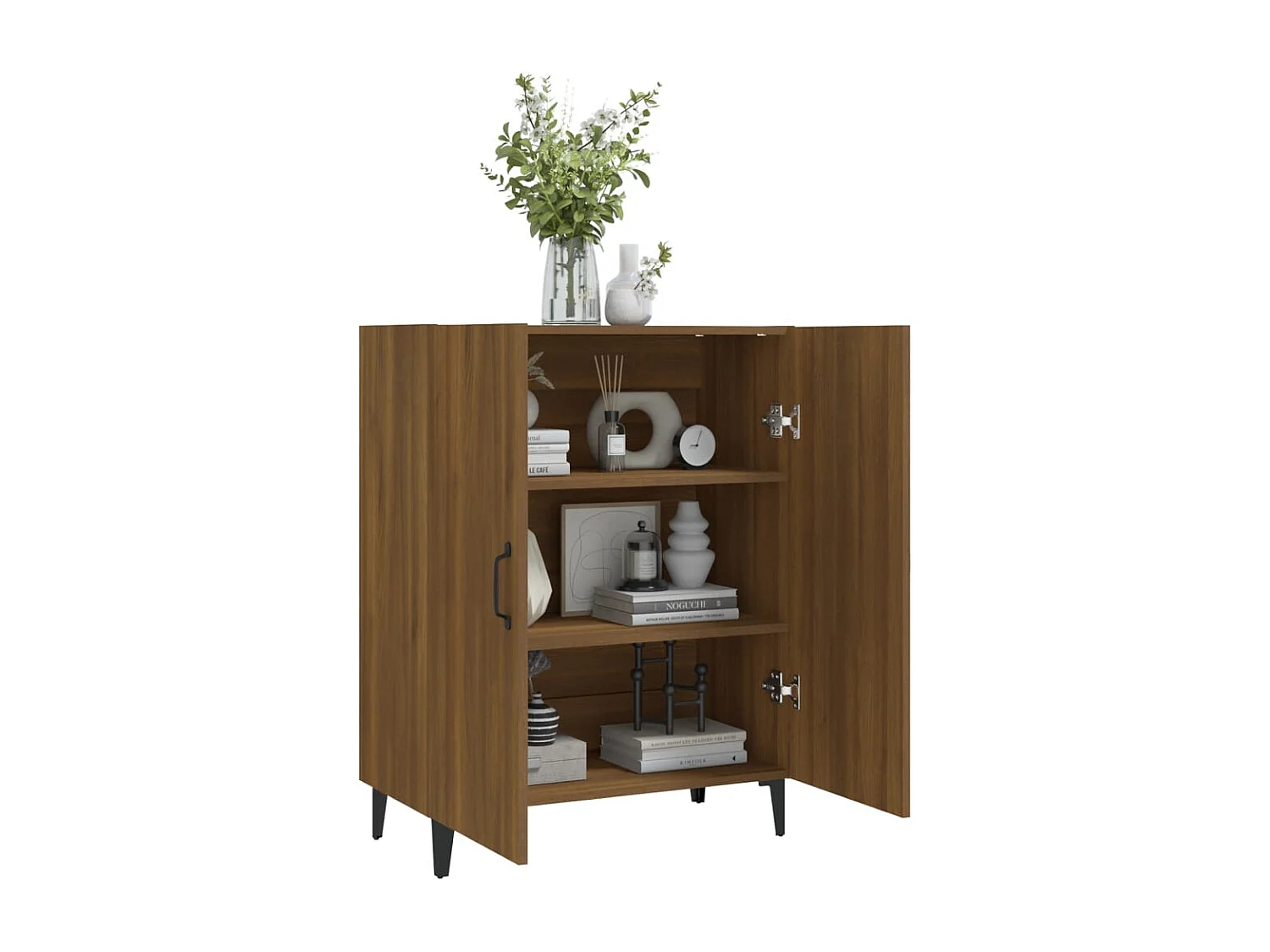 Buffet Chêne marron 70x34x90 cm Bois d'ingénierie