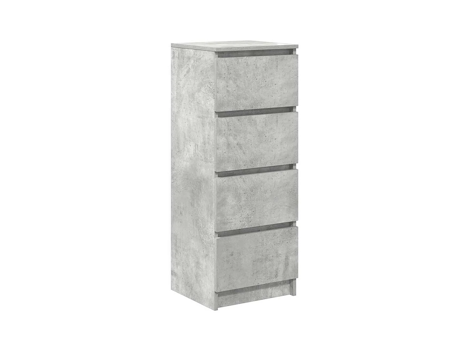 Buffet gris béton 37,5x35x99 cm bois d'ingénierie