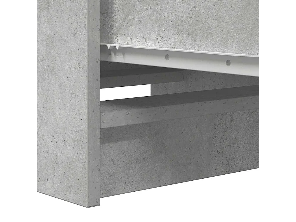 Buffet gris béton 37,5x35x99 cm bois d'ingénierie
