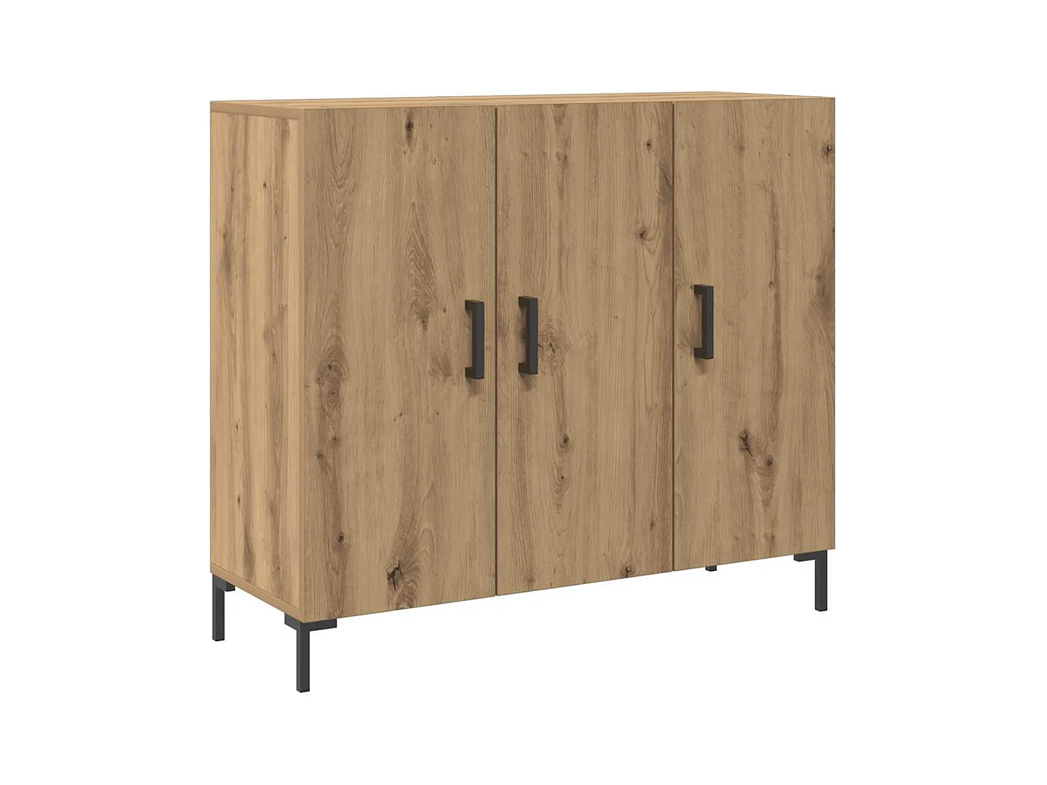 Credenza artigianale in rovere 90x34x80 cm in legno ingegnerizzato