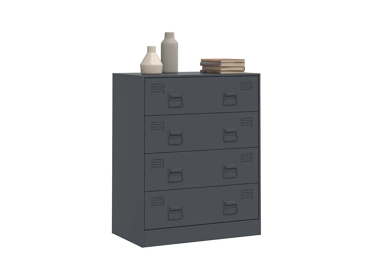 Buffet anthracite 67x39x83 cm acier