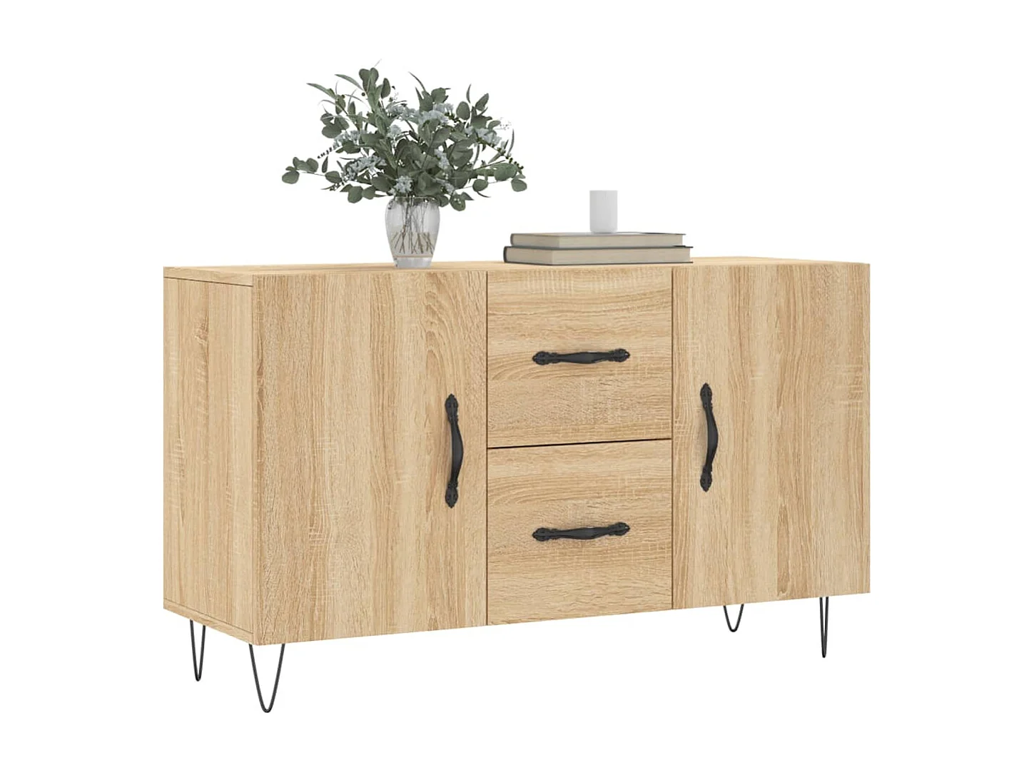 Buffet chêne sonoma 100x36x60 cm bois d'ingénierie