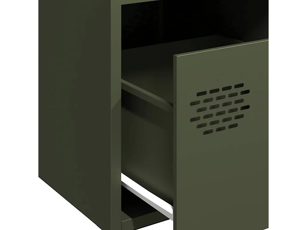 Buffet vert olive 35x39x73,5 cm acier laminé à froid