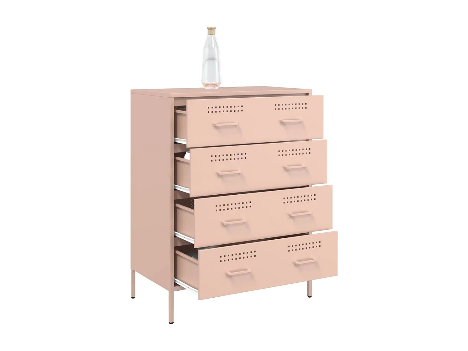 Buffet rose 68x39x89 cm acier