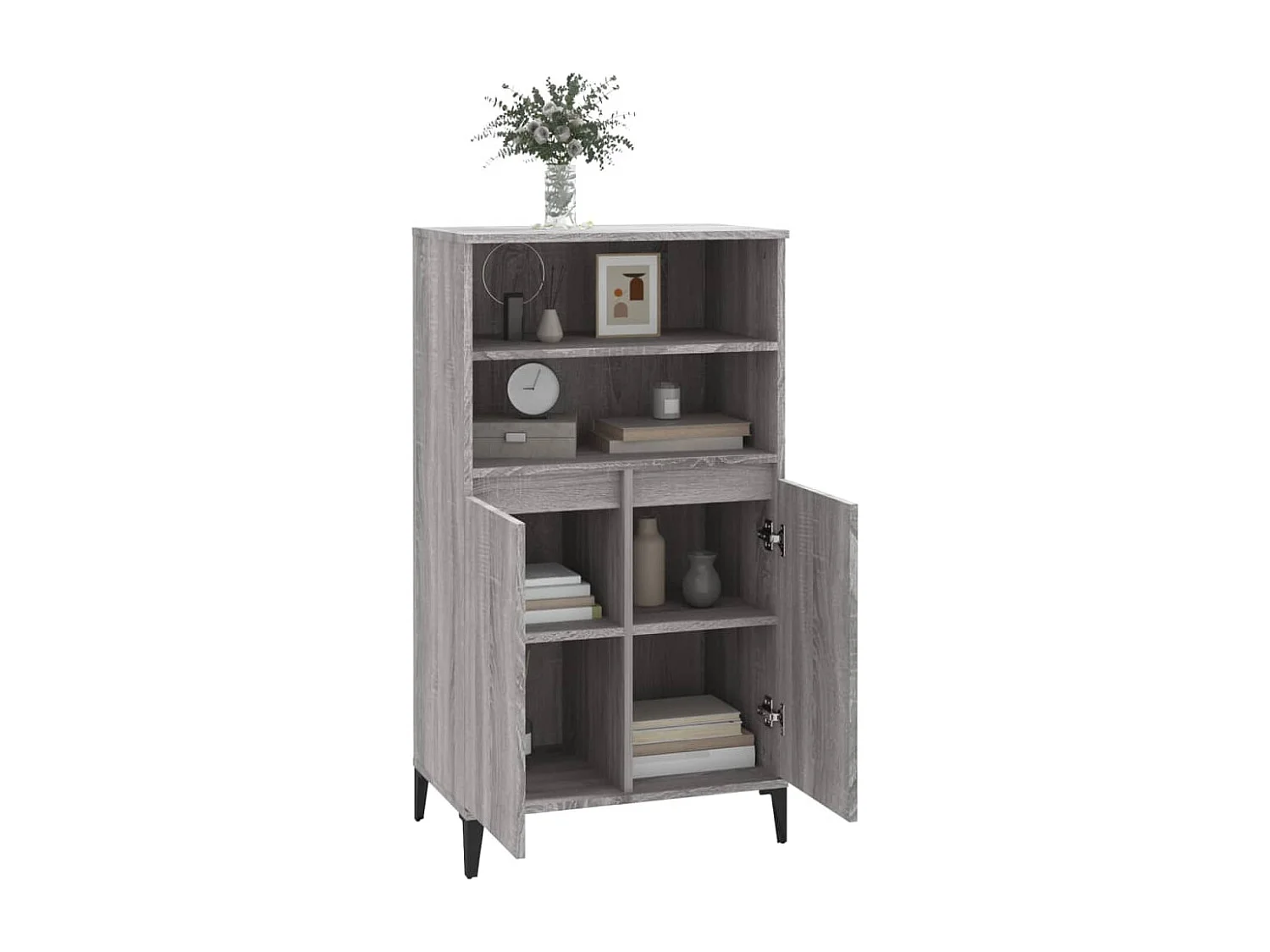 Buffet haut Sonoma gris 60x36x110 cm Bois d'ingénierie
