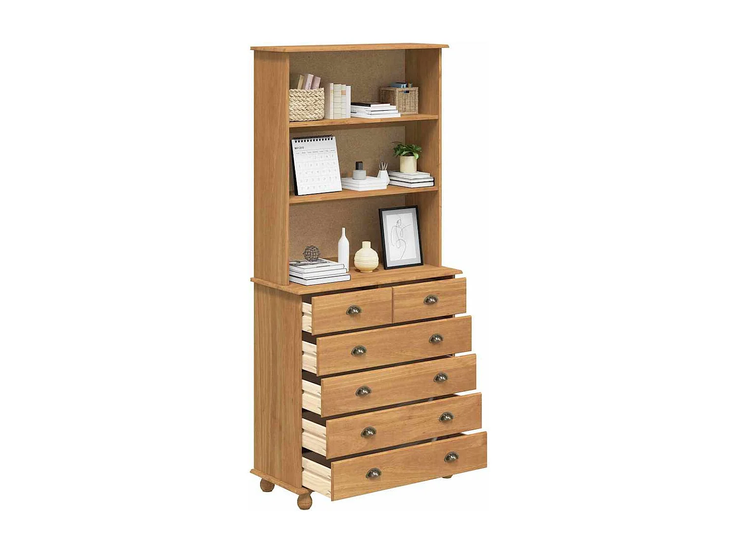 Stall "ASKIM" Goldbraun 91x40x199,5 cm Massivholz Kiefer