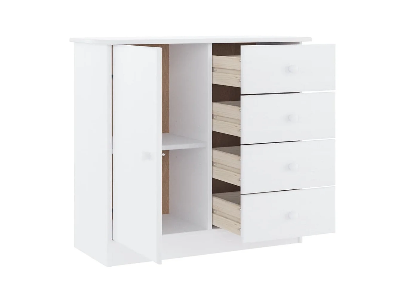 Buffet ALTA blanc 77x35x73 cm bois massif de pin
