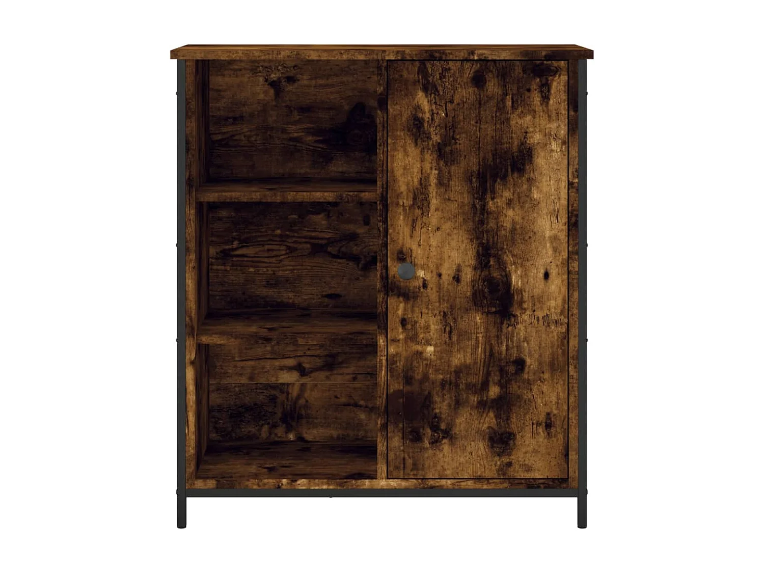 Gerookt eikenhouten dressoir 70x30x80 cm bewerkt hout