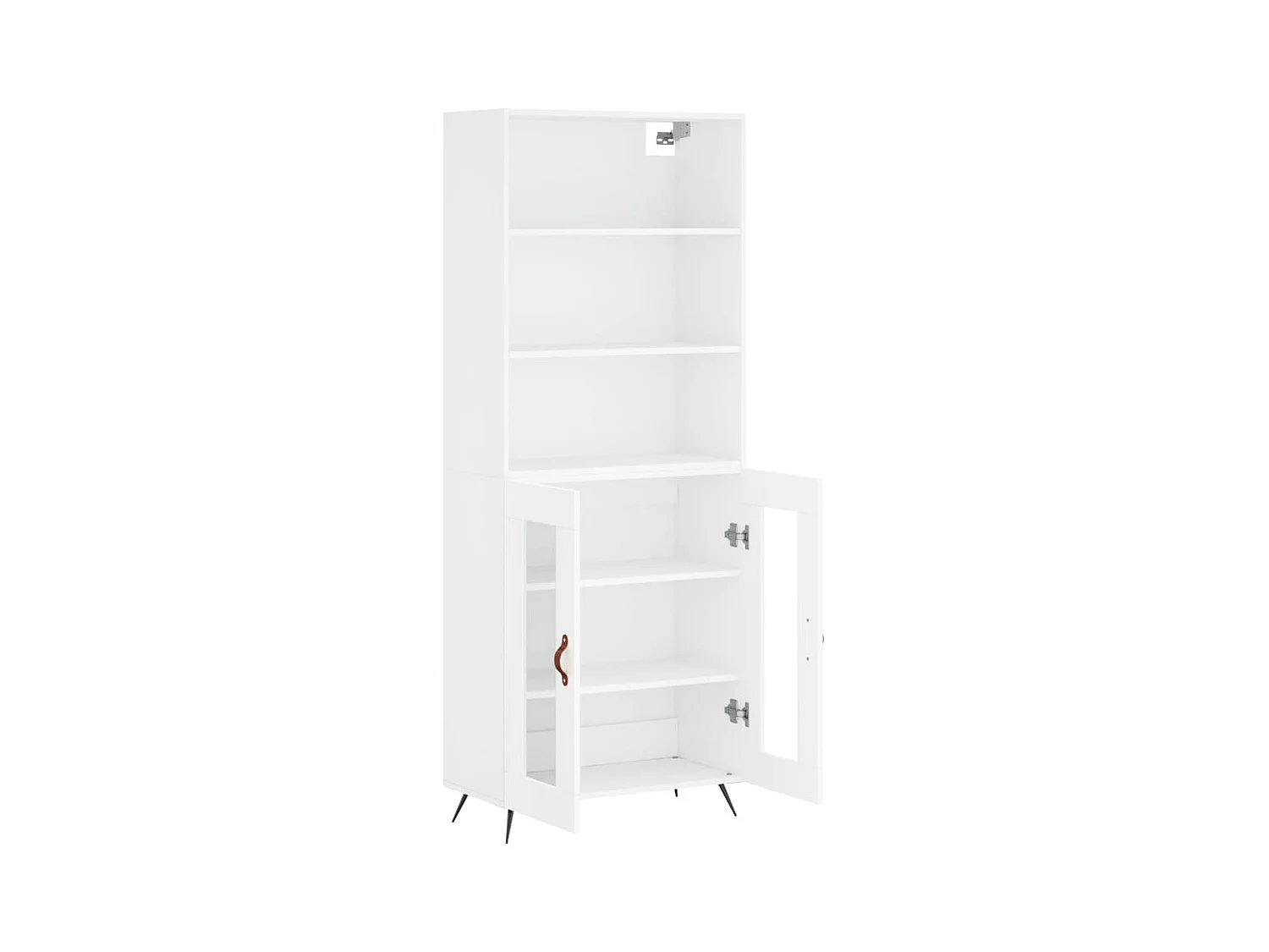 Wit hoog dressoir 69,5x34x180 cm Technisch hout