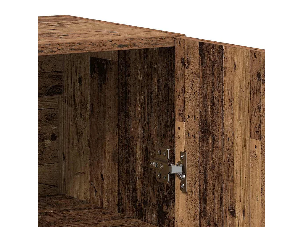 Gabinete alto con estante de montaje en pared con almacenamiento con puerta Madera antigua Madera de ingeniería mediana