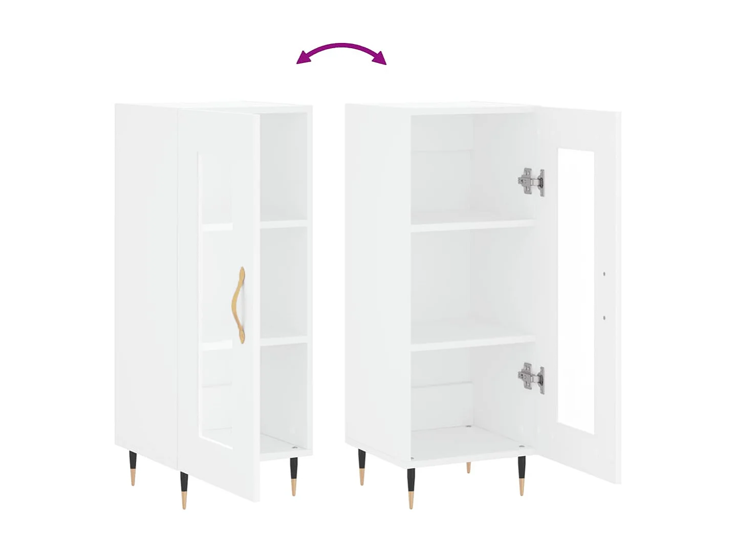 Buffet blanc 34,5x34x90 cm bois d'ingénierie