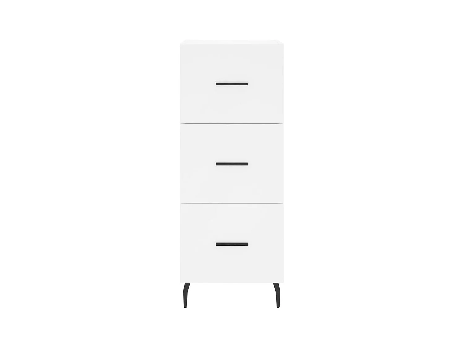 Buffet haut Blanc 34,5x34x180 cm Bois d'ingénierie