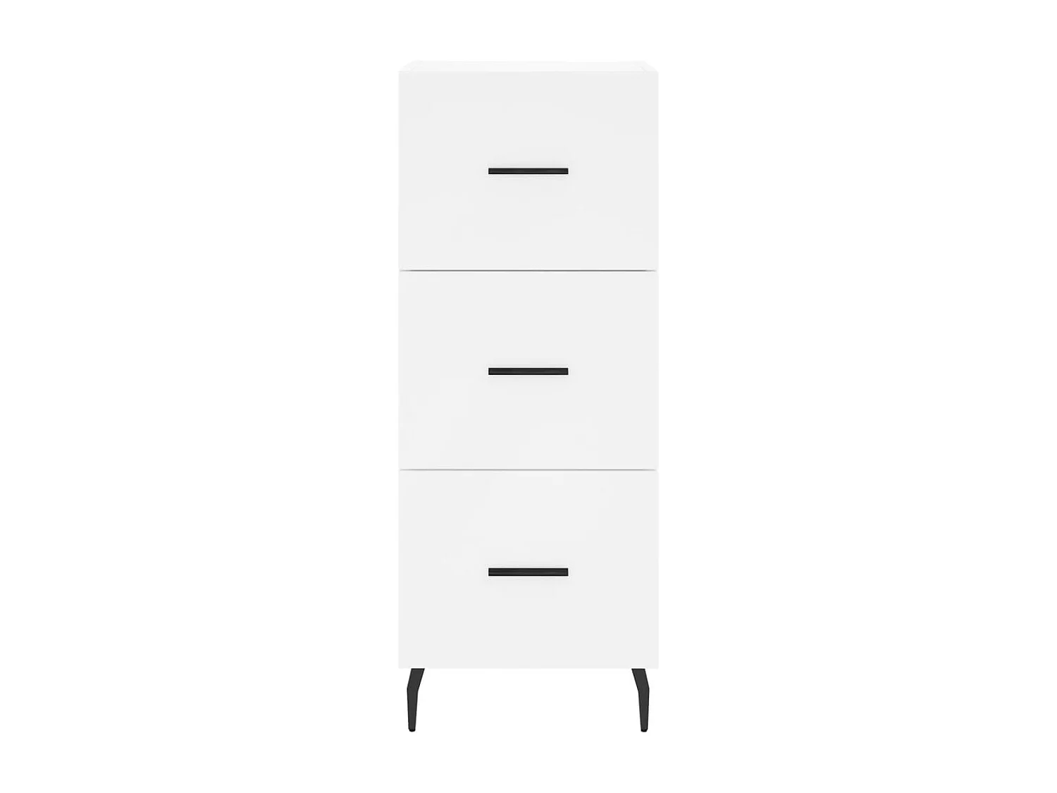 Buffet haut Blanc 34,5x34x180 cm Bois d'ingénierie